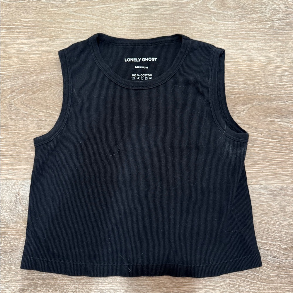 LONELY GHOST Classic Black Kids Tank